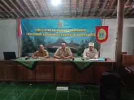 KOORDINASI KAPANEWON KARANGMOJO BERSAMA PANEWU DAN JAWATAN PROJO DI AULA KALURAHAN KARANGMOJO